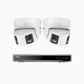 NightChroma<sup>TM</sup> NDK800 – 4K 8 Channel 2 Panoramic Dual Lens Camera PoE Security System, f/1.0 Super Aperture, Acme Colour Night Vision, Active Siren and Strobe, Human & Vehicle Detection, 2CH 4K Decoding Capability, Built-in Mic